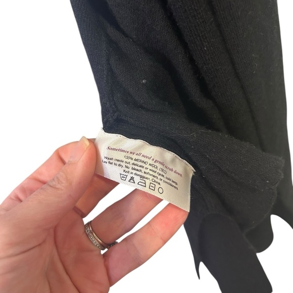 MM Lafleur Ono open front king cardigan sweater size +1X merino wool pockets - Picture 5 of 8